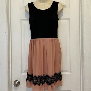 Black and Pink En Focus Studio Dress Nearly New